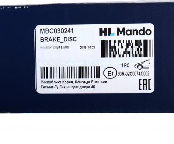3 899 р. Диск тормозной KIA Carens (06-) передний (1шт.) MANDO MANDO mbc030241  с доставкой в г. Керчь. Увеличить фотографию 6