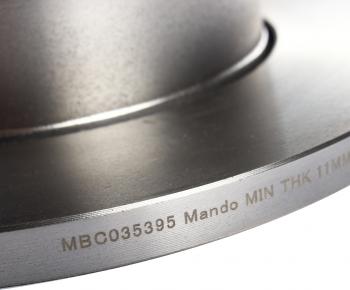 3 679 р. Диск тормозной LAND ROVER Freelander (98-06) (1.8/2.5) передний (1шт.) MANDO MANDO mbc035395 MANDO mbc035395  с доставкой в г. Керчь. Увеличить фотографию 4