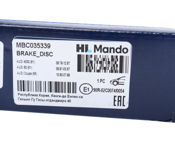 2 499 р. Диск тормозной VW Golf (79-97),Passat (81-88) AUDI 80 (73-91) передний (1шт.) MANDO MANDO mbc035339 MANDO mbc035339  с доставкой в г. Керчь. Увеличить фотографию 7