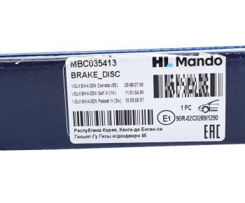2 879 р. Диск тормозной VW Golf (91-97),Passat (91-96) SEAT Toledo (93-99) передний (1шт.) MANDO MANDO mbc035413 MANDO mbc035413  с доставкой в г. Керчь. Увеличить фотографию 6