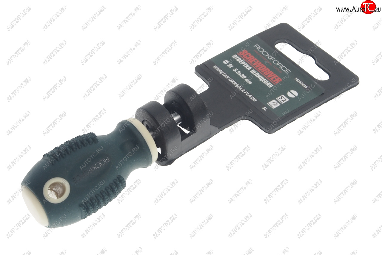 139 р. Отвертка шлицевая SL 5.5х30мм магнитная c держателем Profi S2 ROCKFORCE ROCKFORCE rf-70355030 ROCKFORCE rf-70355030  с доставкой в г. Керчь