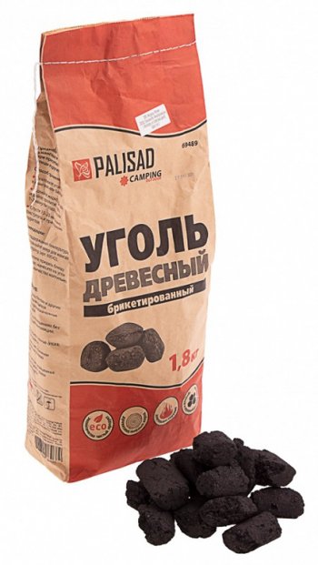 165 р. Уголь древесный брикетированный 1.8кг PALISAD PALISAD 69489 PALISAD 69489  с доставкой в г. Керчь. Увеличить фотографию 1