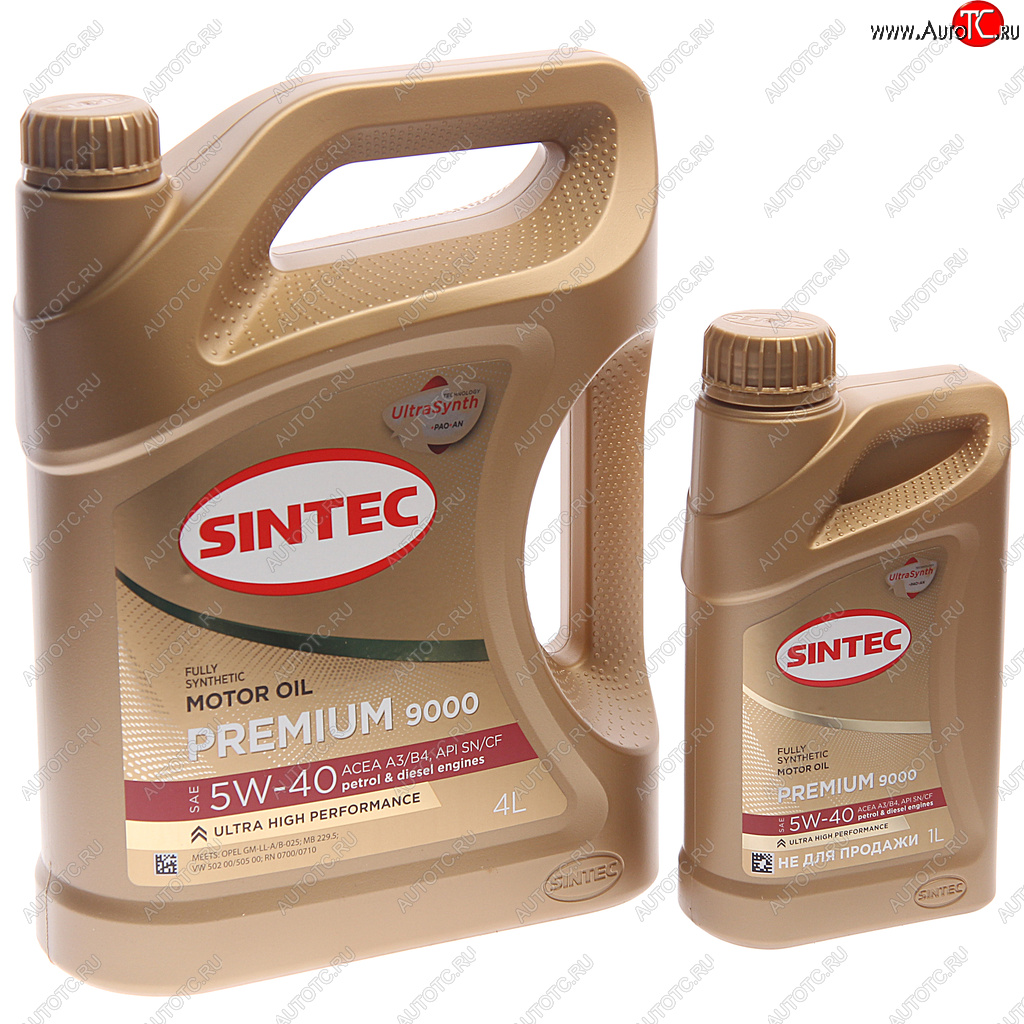 2 669 р. Масло моторное Premium 9000 A3B4 5W40 синт.4+1л SINTEC SINTEC 600230  с доставкой в г. Керчь