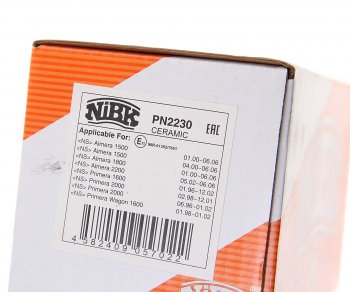 2 779 р. Колодки тормозные передние (4шт.) NIBK Nissan Almera N16 седан дорестайлинг (2000-2003)  с доставкой в г. Керчь. Увеличить фотографию 3