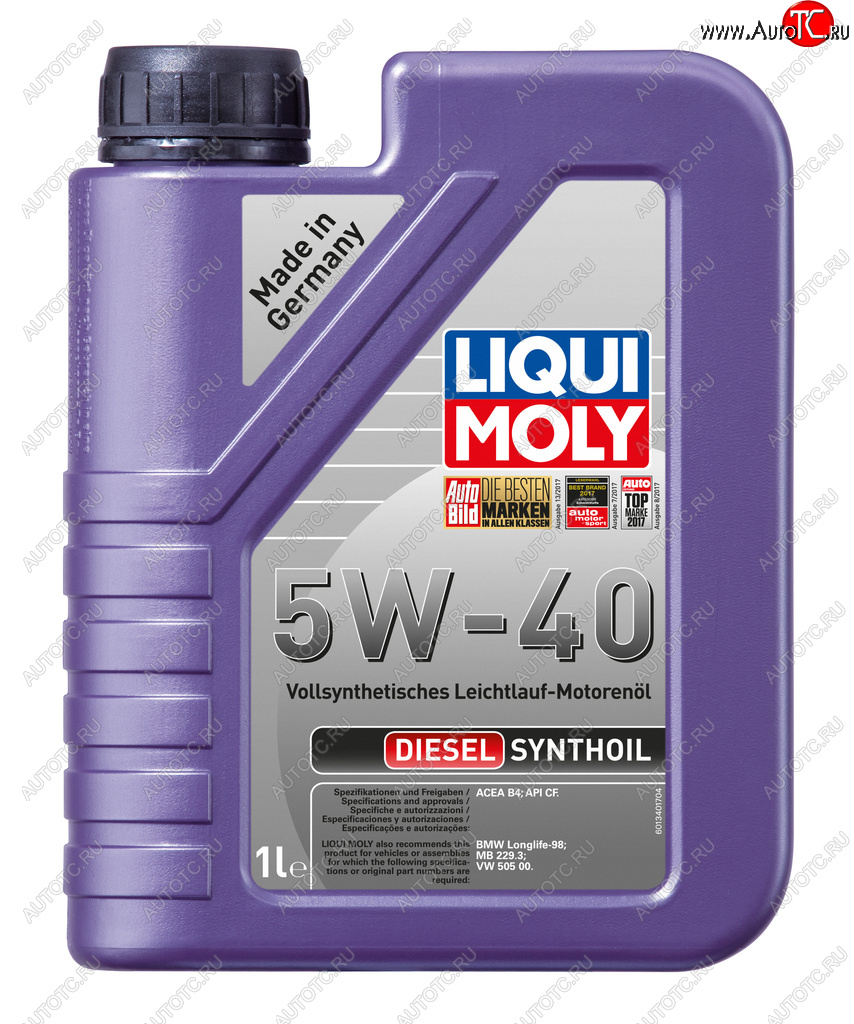2 199 р. Масло дизельное DIESEL SYNTHOIL 5W40 синт.1л LIQUI MOLY LIQUI MOLY 1926  с доставкой в г. Керчь