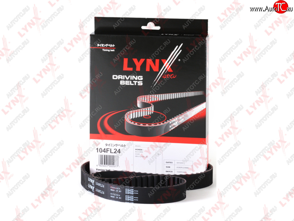 1 869 р. Ремень ГРМ HONDA Accord,Civic,CRX 3,HR-V (104х24) LYNX LYNX 104fl24 LYNX 104fl24  с доставкой в г. Керчь
