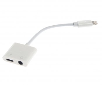 419 р. Переходник iPhone (5-) на jack 3.5 белый BOROFONE BOROFONE bv12 white  с доставкой в г. Керчь. Увеличить фотографию 1