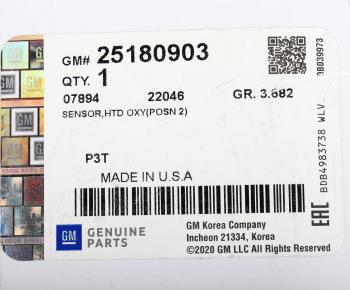 10 749 р. Датчик кислорода CHEVROLET Cobalt OE GENERAL MOTORS 25180903  с доставкой в г. Керчь. Увеличить фотографию 5