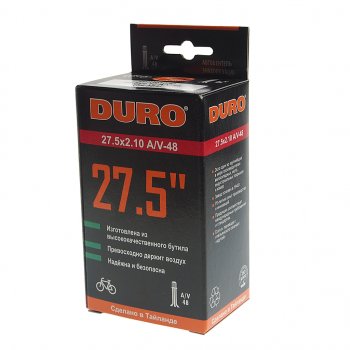 399 р. Камера велосипедная 27.5 27.5х1.952.125 автовентиль DURO DURO dhb01030  с доставкой в г. Керчь. Увеличить фотографию 3