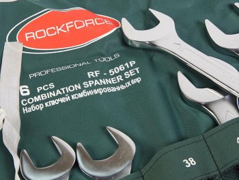 12 349 р. Набор ключей комбинированных 33-50мм 6 предметов на полотне ROCKFORCE ROCKFORCE rf-5061p  с доставкой в г. Керчь. Увеличить фотографию 2