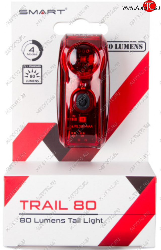 1 149 р. Фонарь велосипедный задний 4 функции NO NAME smart trail 80  с доставкой в г. Керчь