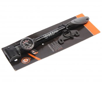 1 249 р. Насос велосипедный алюминиевый с манометром 21x304мм BEE PUMP BEE PUMP m21b-03a  с доставкой в г. Керчь. Увеличить фотографию 2