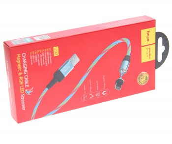 699 р. Кабель iPhone (5-) 1м синий HOCO HOCO u90 blue  с доставкой в г. Керчь. Увеличить фотографию 3