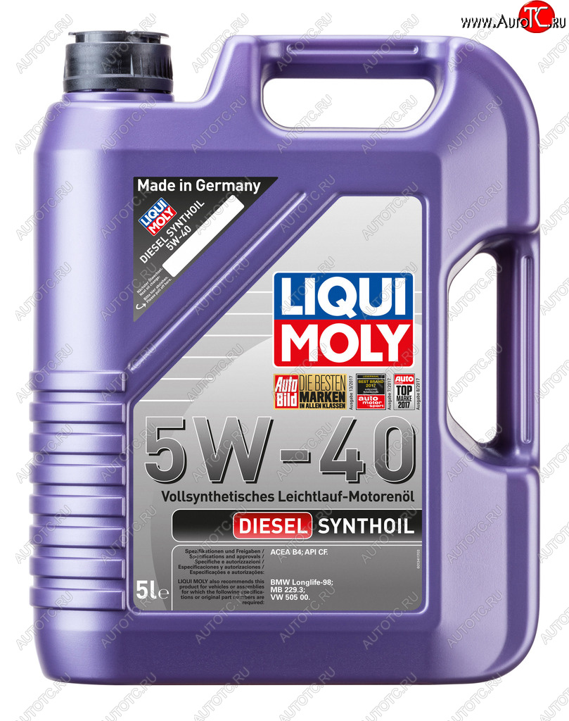 9 399 р. Масло дизельное DIESEL SYNTHOIL 5W40 синт.5л LIQUI MOLY LIQUI MOLY 1341  с доставкой в г. Керчь
