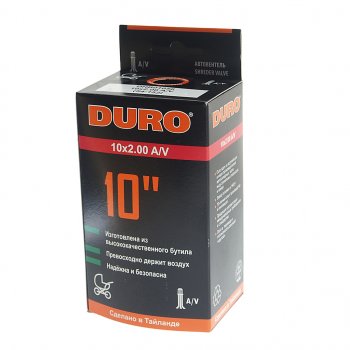 290 р. Камера велосипедная 10 10х2.00 автовентиль DURO DURO dhb01056  с доставкой в г. Керчь. Увеличить фотографию 3