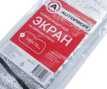 299 р. Шторка автомобильная для лобового стекла 140х70см светоотражающая AUTOPROFI AUTOPROFI sun-100 (l)  с доставкой в г. Керчь. Увеличить фотографию 4