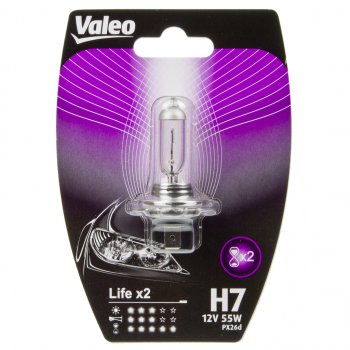 319 р. Лампа 12V H7 55W PX26d блистер (1шт.) Life x2 VALEO VALEO 032516  с доставкой в г. Керчь. Увеличить фотографию 2