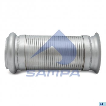 2 189 р. Гофра VOLVO глушителя с фланцем (L=215x103) (ЕВРО-5) SAMPA SAMPA 076.215  с доставкой в г. Керчь. Увеличить фотографию 1