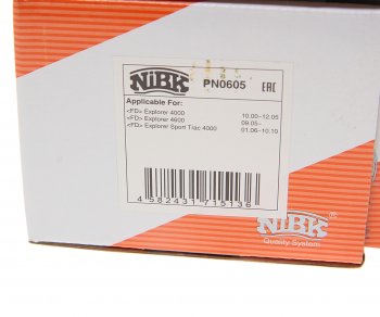 4 299 р. Колодки тормозные FORD Explorer (00-) передние (4шт.) NIBK NIBK pn0605 NIBK pn0605  с доставкой в г. Керчь. Увеличить фотографию 3