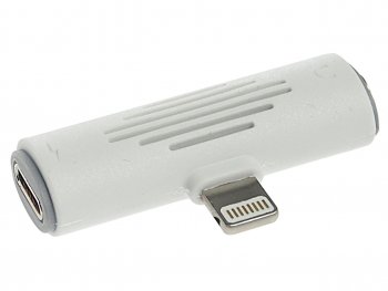 599 р. Переходник iPhone (5-) на jack 3.5 + зарядка белый BOROFONE BOROFONE bv7 white BOROFONE bv7 white  с доставкой в г. Керчь. Увеличить фотографию 2