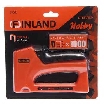 879 р. Степлер пластиковый 4-8мм тип 53 со скобами 1000шт. FINLAND FINLAND 2332  с доставкой в г. Керчь. Увеличить фотографию 1