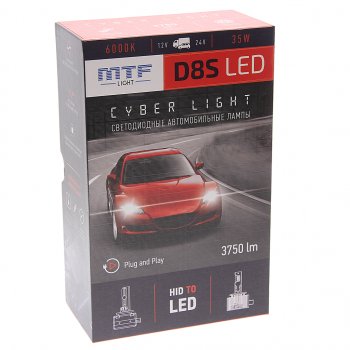 7 549 р. Лампа светодиодная 12V D8S 25W PK32d-1 (2шт.) MTF MTF dpd8s6  с доставкой в г. Керчь. Увеличить фотографию 3