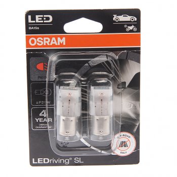 2 099 р. Лампа светодиодная 12V P21W BA15s блистер (2шт.) LEDriving SL Red OSRAM OSRAM 7506drp02b  с доставкой в г. Керчь. Увеличить фотографию 1