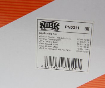 4 199 р. Колодки тормозные CADILLAC Seville (99-04) передние (4шт.) NIBK NIBK pn0311  с доставкой в г. Керчь. Увеличить фотографию 4