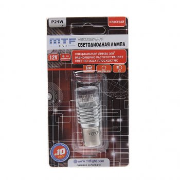 689 р. Лампа светодиодная 12V P21W BA15s блистер (1шт.) MTF MTF p21w360r  с доставкой в г. Керчь. Увеличить фотографию 1