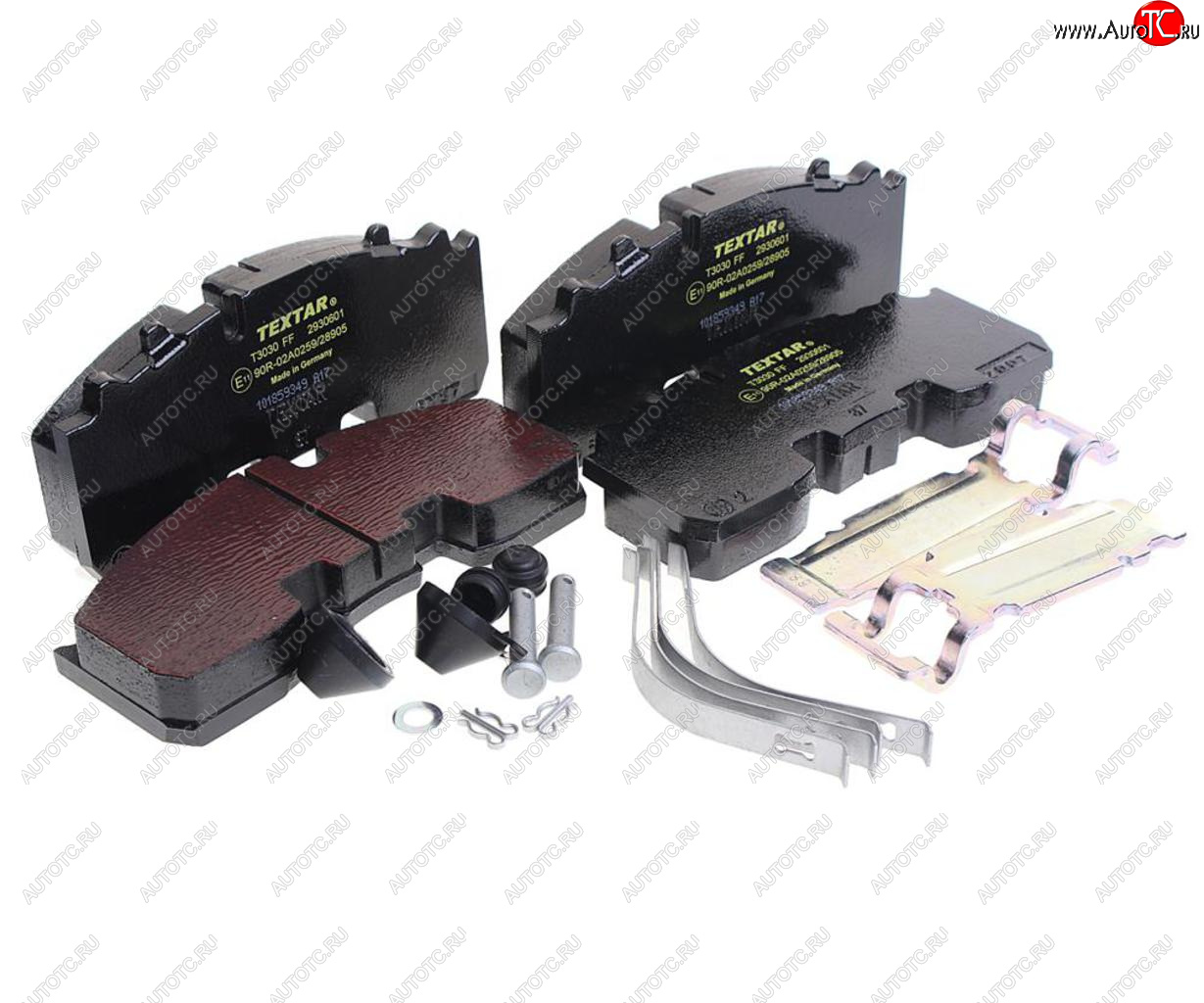 12 799 р. Колодки тормозные BPW дисковые (с выточкой под датчик АБС, KNORR SB3745) (211x93x30) (4шт.) TEXTAR TEXTAR 2930601  с доставкой в г. Керчь