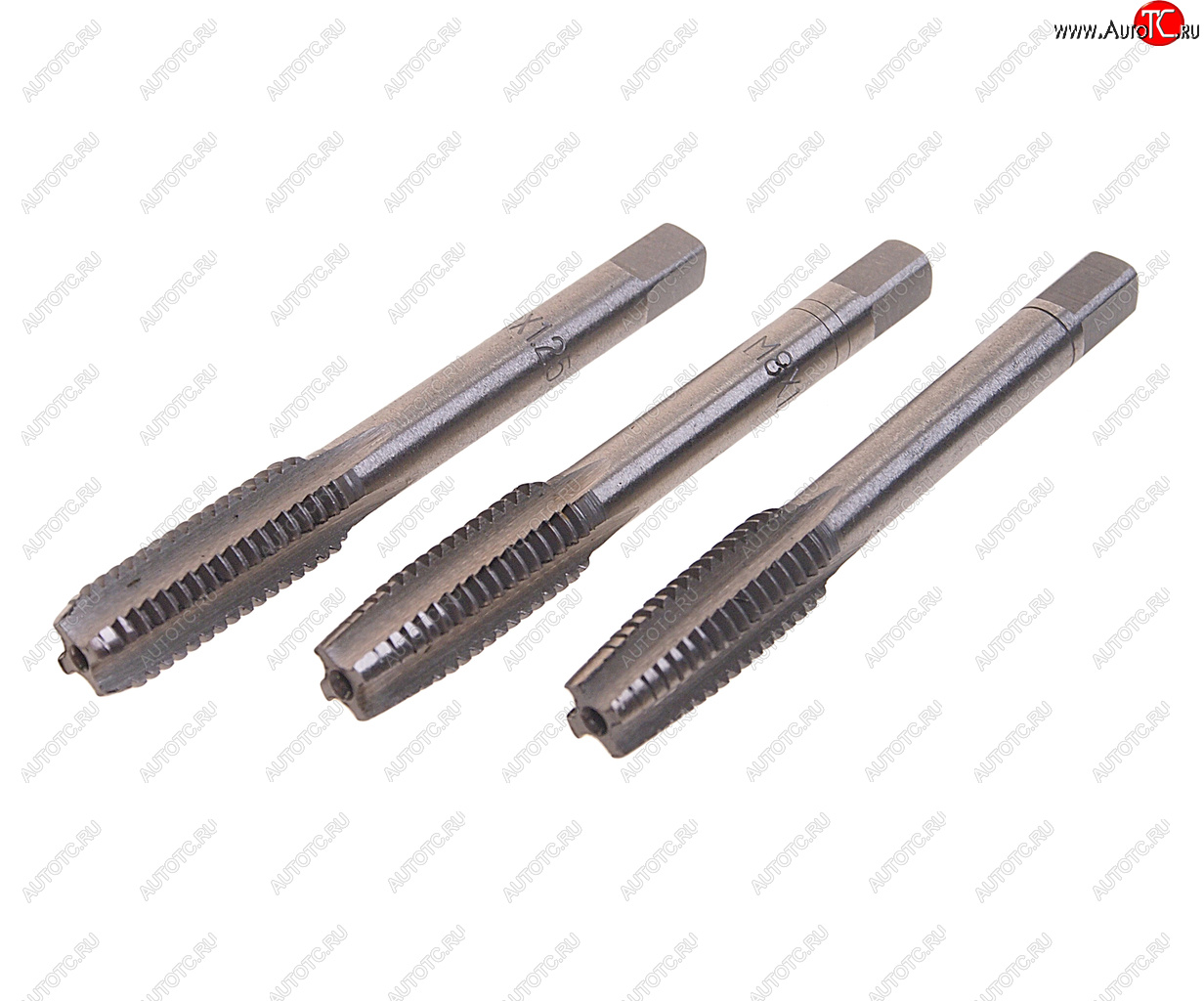 319 р. Метчик M08x1.25мм комплект 3шт. в пластиковом футляре ROCKFORCE ROCKFORCE rf-tap08125  с доставкой в г. Керчь