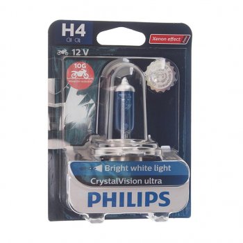 1 099 р. Лампа 12V H4 60/55W P43t-38 блистер (1шт.) Crystal Vision Ultra PHILIPS PHILIPS 12342cvubw PHILIPS 12342cvubw  с доставкой в г. Керчь. Увеличить фотографию 1
