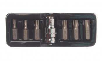 379 р. Набор бит 12 TORX T25-T55 с держателем 7 предметов в ложементе ROCKFORCE ROCKFORCE rf-4074  с доставкой в г. Керчь. Увеличить фотографию 2