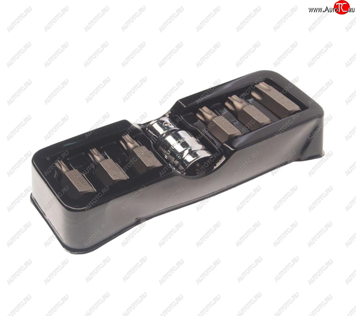 379 р. Набор бит 12 TORX T25-T55 с держателем 7 предметов в ложементе ROCKFORCE ROCKFORCE rf-4074  с доставкой в г. Керчь