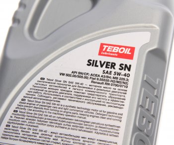 699 р. Масло моторное SILVER SN 5W40 синт.1л TEBOIL TEBOIL 3453923  с доставкой в г. Керчь. Увеличить фотографию 2