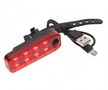 419 р. Фонарь велосипедный задний USB с аккумулятором NO NAME bz-1545  с доставкой в г. Керчь. Увеличить фотографию 1