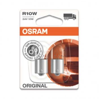 207 р. Лампа 24V R10W BA15s блистер (2шт.) OSRAM OSRAM 5637-02b  с доставкой в г. Керчь. Увеличить фотографию 1