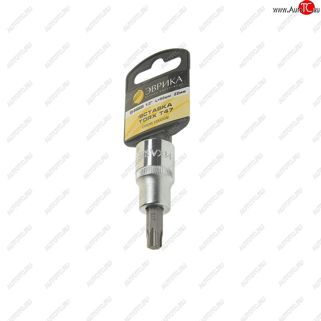 68 р. Бита-головка 12 TORX T47х22мм L=60мм с держателем ЭВРИКА ЭВРИКА er-94603h  с доставкой в г. Керчь