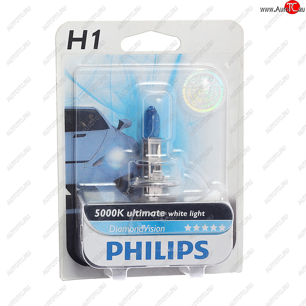 1 189 р. Лампа 12V H1 55W P14.5s блистер (1шт.) Diamond Vision PHILIPS PHILIPS 12258dvb1  с доставкой в г. Керчь