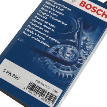 649 р. Ремень приводной поликлиновой 5PK890 BOSCH BOSCH 1987947913 BOSCH 1987947913  с доставкой в г. Керчь. Увеличить фотографию 2