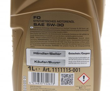 1 359 р. Масло моторное FO 5W30 синт.1л RAVENOL RAVENOL 1111115-001  с доставкой в г. Керчь. Увеличить фотографию 2