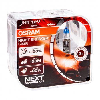 2 399 р. Лампа 12V H1 55W P14.5s +150% 3500K бокс (2шт.) Night Breaker Laser OSRAM OSRAM 64150nl2(euro)  с доставкой в г. Керчь. Увеличить фотографию 1
