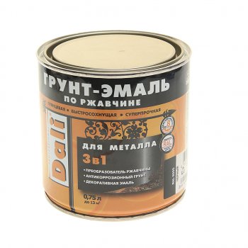 999 р. Грунт-эмаль по ржавчине черный RAL9005 0.75л DALI DALI 20412  с доставкой в г. Керчь. Увеличить фотографию 1