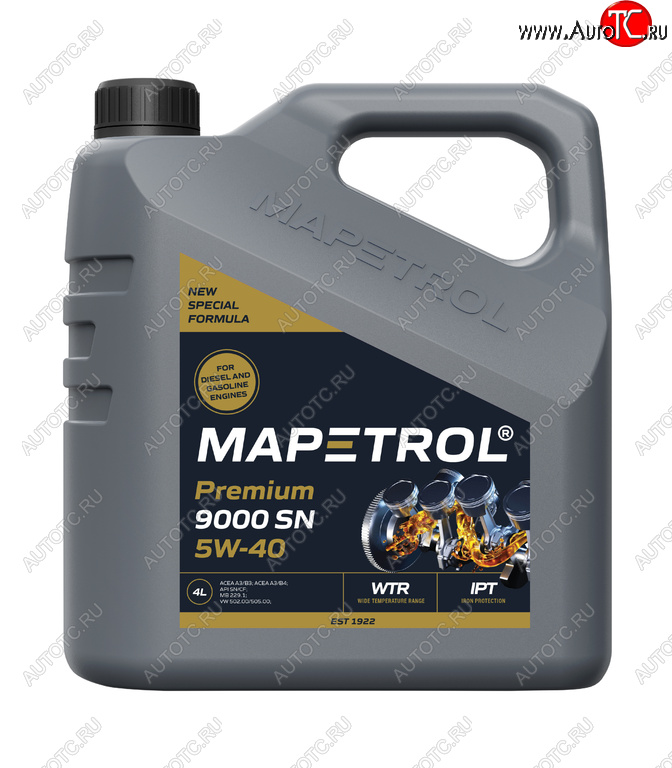 4 299 р. Масло моторное PREMIUM 9000 SN 5W40 синт.4л MAPETROL MAPETROL map0035  с доставкой в г. Керчь