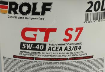 12 999 р. Масло моторное GT A3B4 5W40 синт.20л ROLF ROLF 322456  с доставкой в г. Керчь. Увеличить фотографию 3