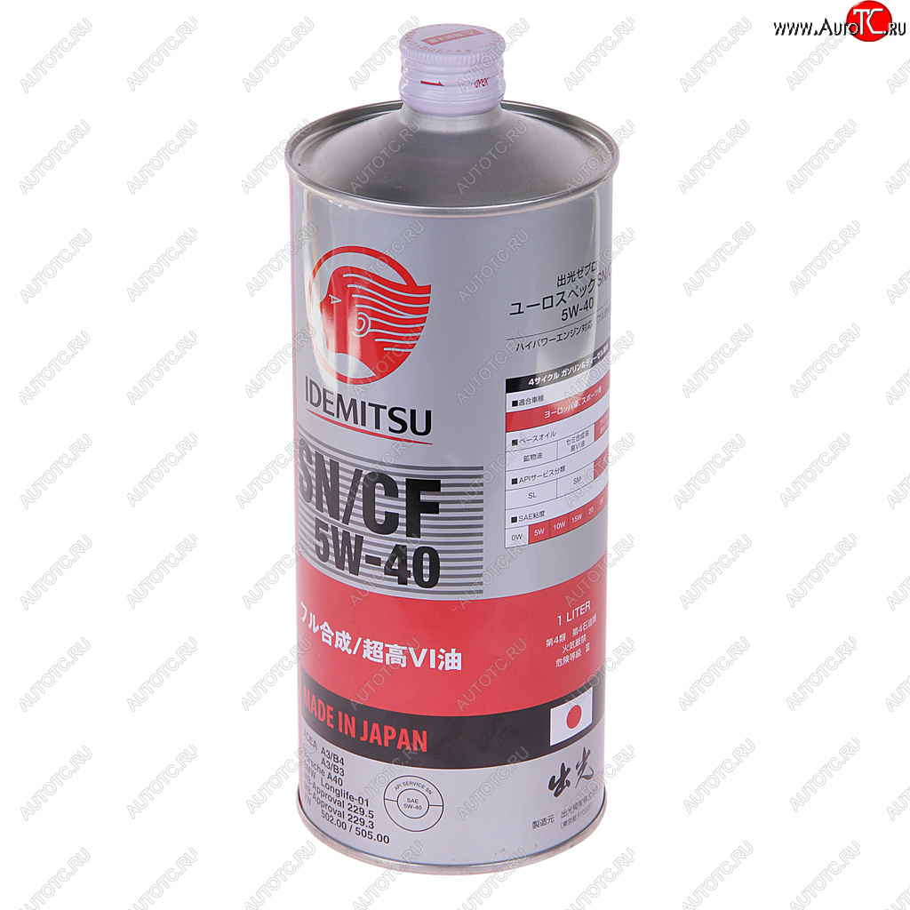 2 269 р. Масло моторное ZEPRO EURO SPEC F-S 1849-001 5W40 синт.1л IDEMITSU IDEMITSU 1849-001  с доставкой в г. Керчь