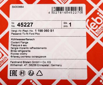 4 199 р. Фланец FORD Focus (97-11) системы охлаждения FEBI FEBI 45227  с доставкой в г. Керчь. Увеличить фотографию 6