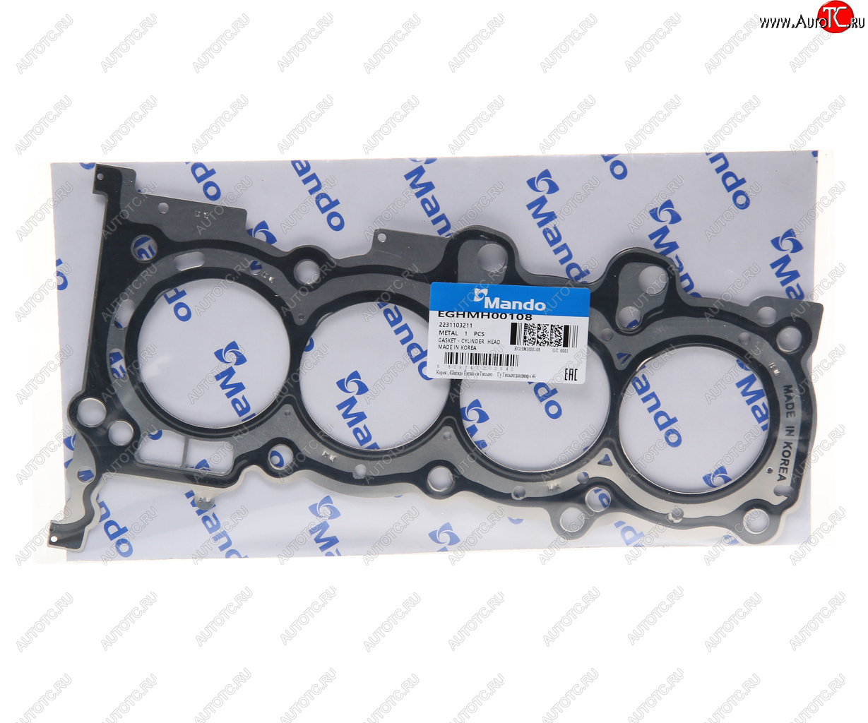 1 299 р. Прокладка головки блока HYUNDAI i10 (11-) (1.2) KIA Picanto (11-) (1.2) (M) MANDO MANDO eghmh00108 MANDO eghmh00108  с доставкой в г. Керчь