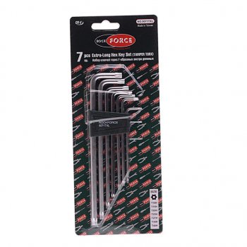 519 р. Набор ключей TORX T10Н-Т40H Г-образных экстрадлинных 7 предметов с держателем ROCKFORCE ROCKFORCE rf-5071txl  с доставкой в г. Керчь. Увеличить фотографию 1