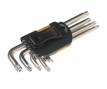 619 р. Набор ключей TORX T10Н-Т50Н Г-образных 9 предметов с держателем ROCKFORCE ROCKFORCE rf-5098tl  с доставкой в г. Керчь. Увеличить фотографию 2